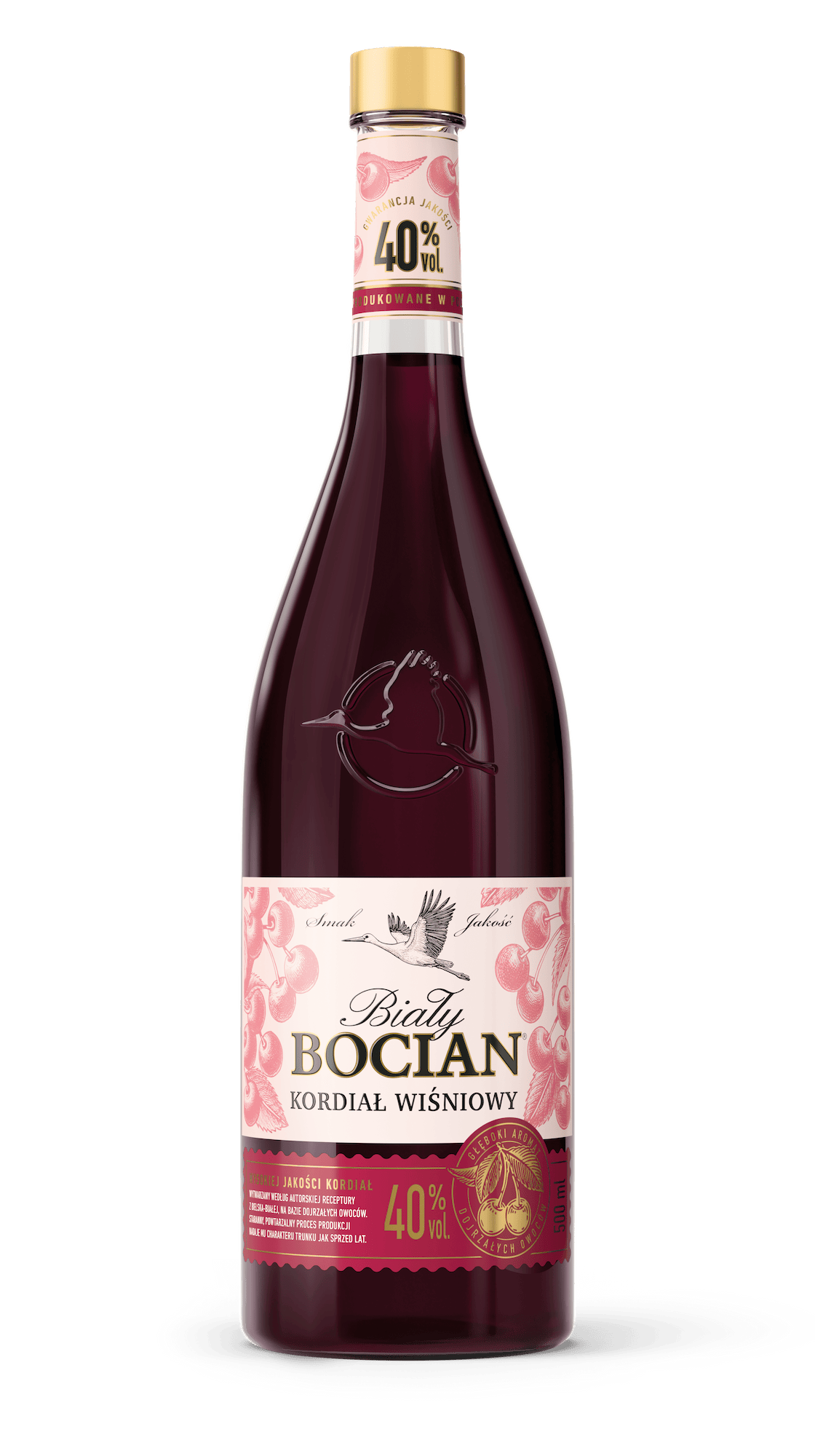 Biały Bocian Kordiał Wiśniowy bottle